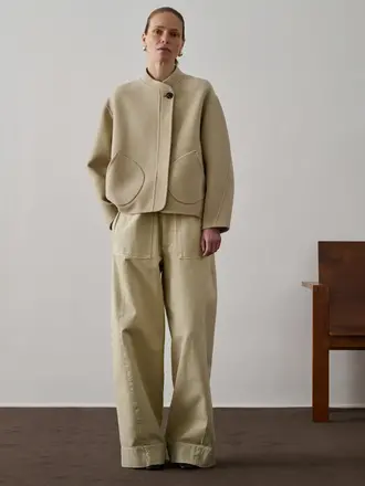 SOEUR Windsor coat craie