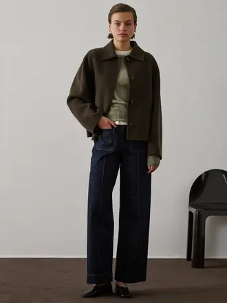 SOEUR Gyoda coat kaki brun