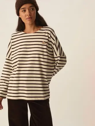 DES PETITS HAUTS Filly t-shirt ecru coffee