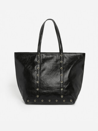 VANESSA BRUNO Cabas L zippe leather black