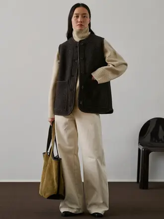 SOEUR Chicago vest marron chiné