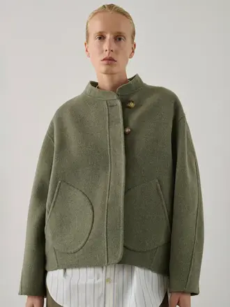 SOEUR Windsor coat gris vert