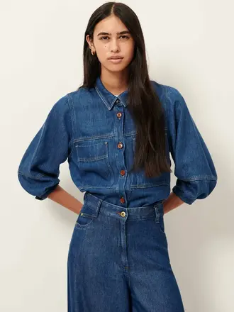 SESSÙN Leone overshirt blue