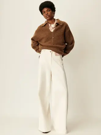 SESSÙN Dalt denim blanc