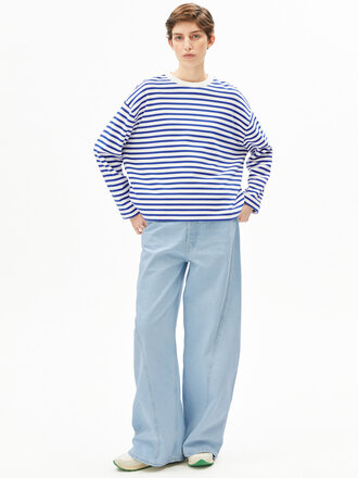 ARMED ANGELS Frankaa stripe sweat blue