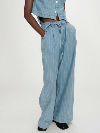 GRACE & MILA Pompon denim pant