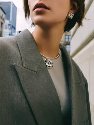 JENNYBIRD Square collar silver