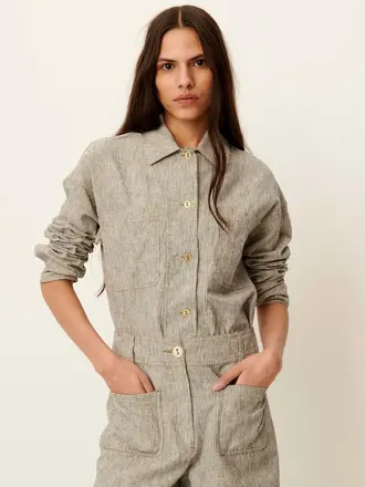 SESSÙN Notteri chemise whiblack