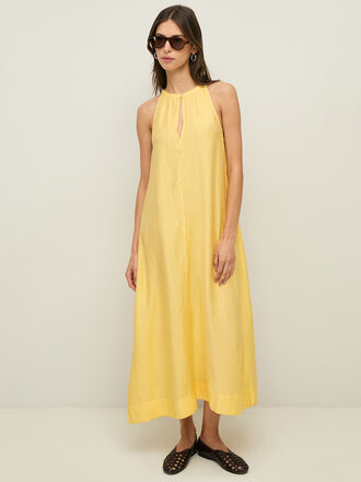 YERSE Crinkled halter robe