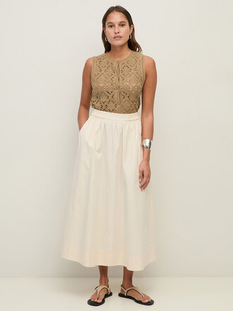 YERSE Midi poplin skirt