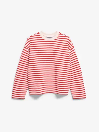ARMED ANGELS Frankaa stripe sweatshirt rouge