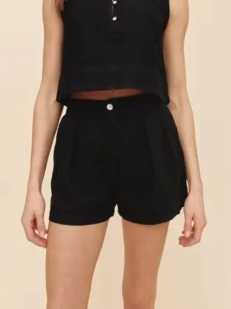 BELLA DAHL Pleat short noir
