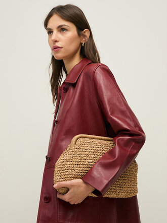 YERSE Raffia leather bag