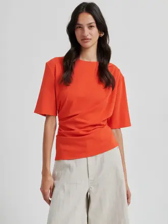 SECOND FEMALE Ulina t-shirt drapé
