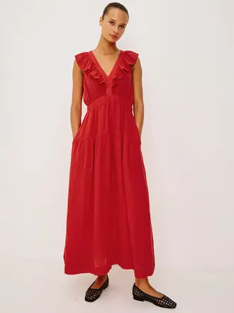RAILS Beaux dress tomato