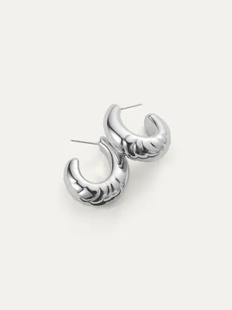 JENNYBIRD Slim Nelle hoops silver