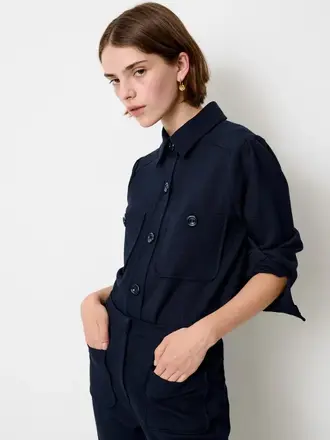 SESSÙN Theodore chemise navy