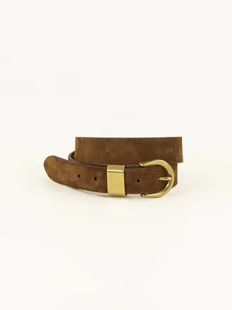 SESSÙN Miloa suede ceinture noccio