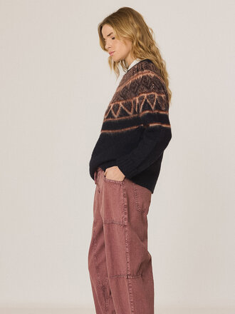 INDI & COLD Fair Isle pull AX598