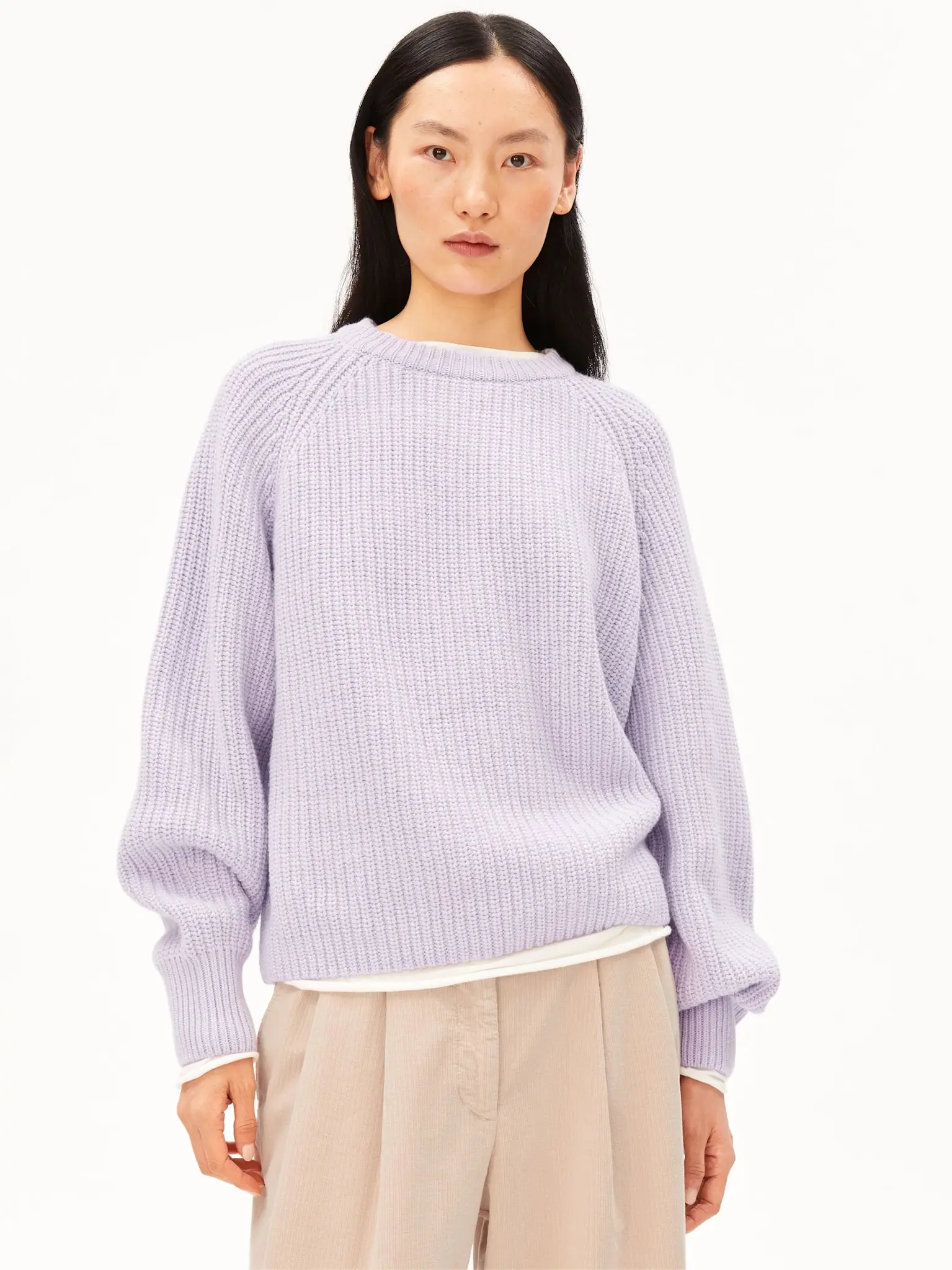 Rib sweater lilac - Swell & Ginger