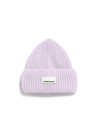 ARMED ANGELS Bonnet tricot lilac