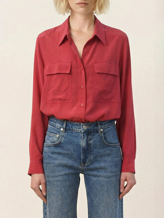 VANESSA BRUNO Demo silk blouse rasberry