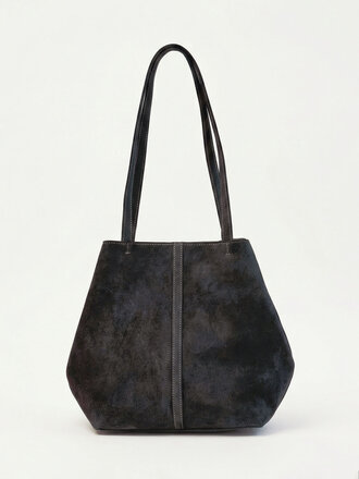 VANESSA BRUNO Petit cabas tote cuir alliage