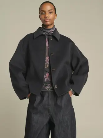 SOEUR Gyoda cashmere jacket charcoal