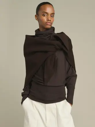 SOEUR Jamelia triangular scarf  marron