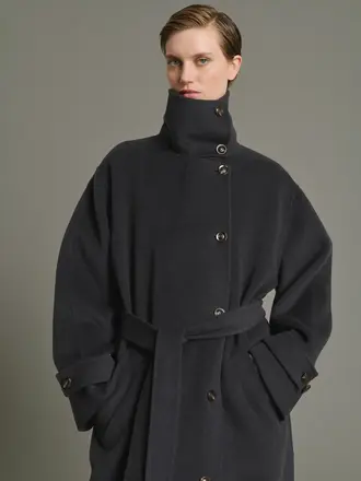 SOEUR James cachemire coat charbon