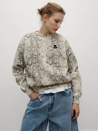 THE NEW SOCIETY Snake print sweatshirt