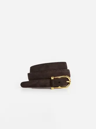 FLATTERED Betty belt suede chocolate
