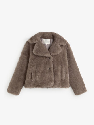 YERSE Manteau court faux-fur