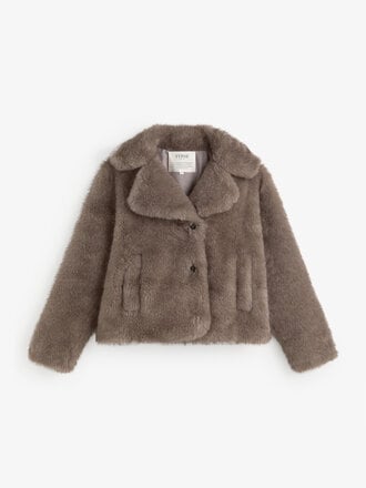 YERSE Short faux-fur coat