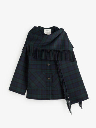 YERSE Short coat with scarf