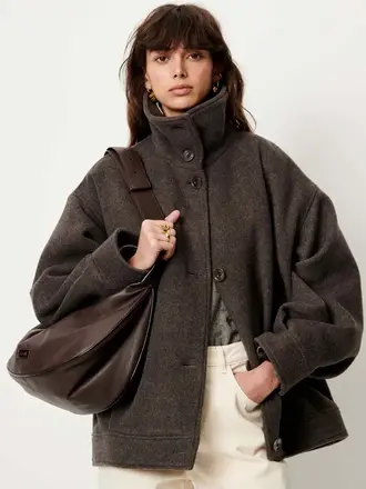 SESSÙN Nariwa short coat cinderock