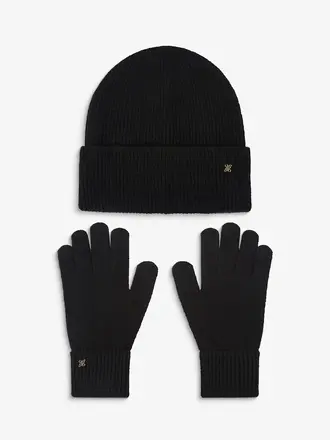 GRACE & MILA Anicet bonnet & gants noir