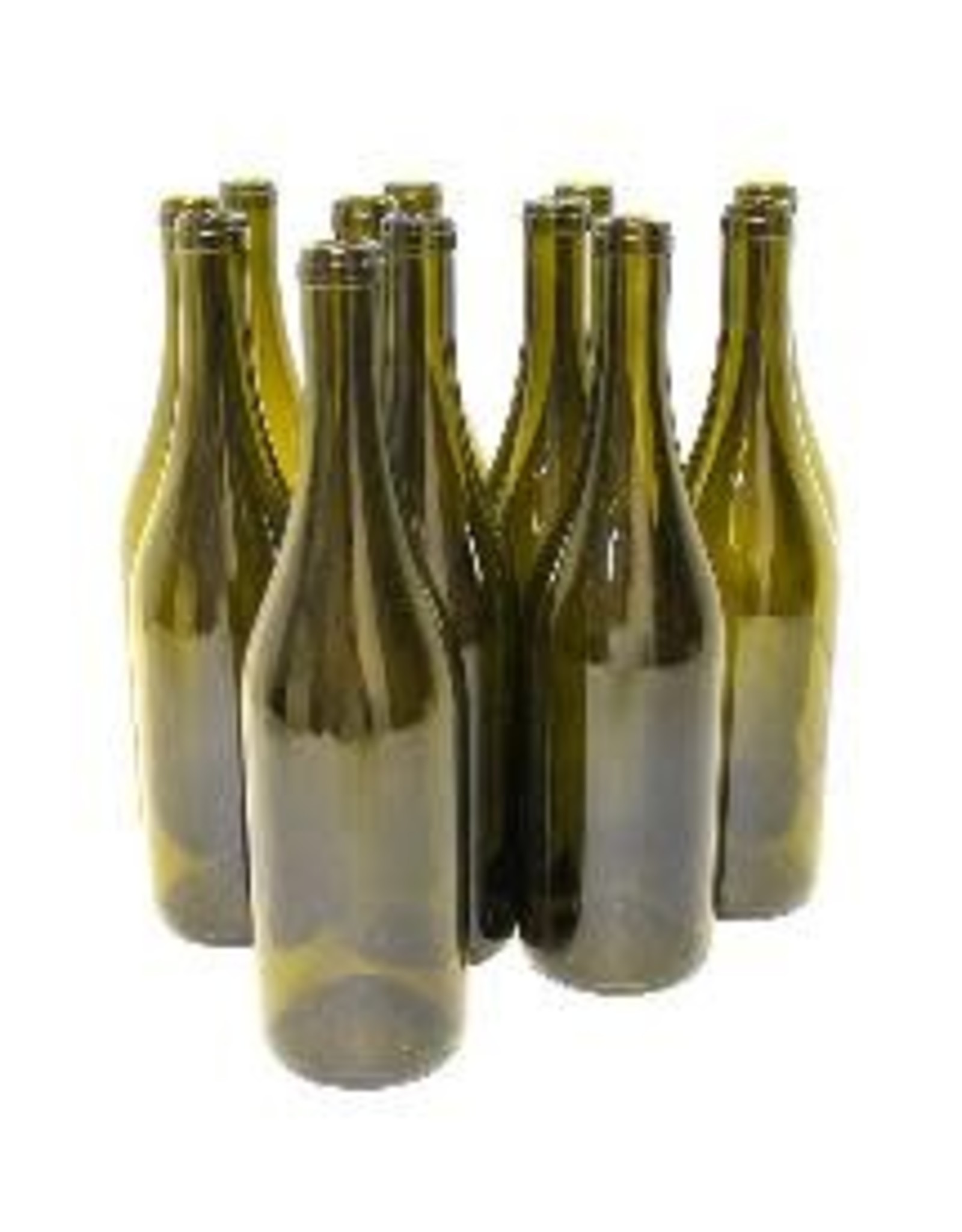 750 ML Champagne Green Punted Burgundy Bottles 12/Case