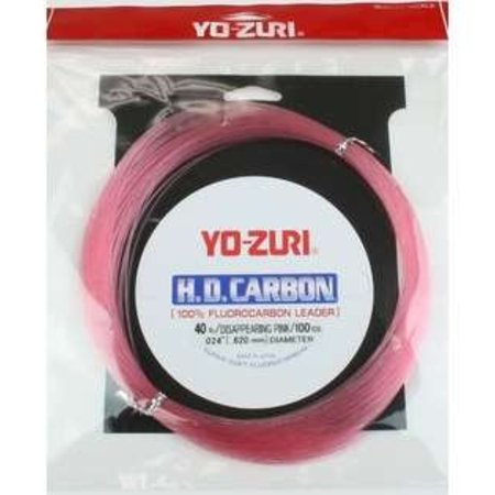 Yo-Zuri HD 40lb Fluorocarbon 100yds Pink