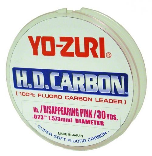 Yo-Zuri H.D. Carbon Disappearing Pink Fluorocarbon Leader, 12 lb., 30 yd.