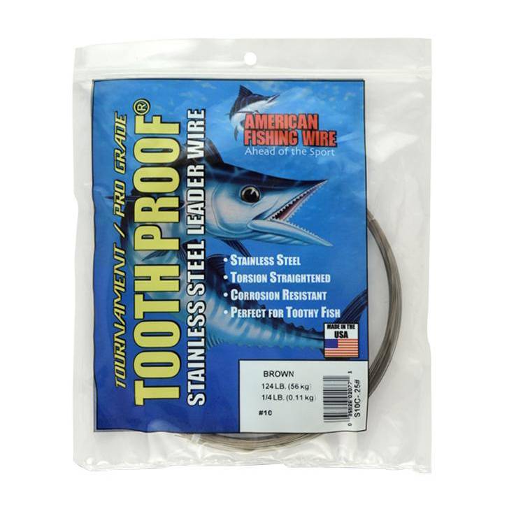 AFW 1/4lb #19 Wire Tooth Proof Fishing Leader
