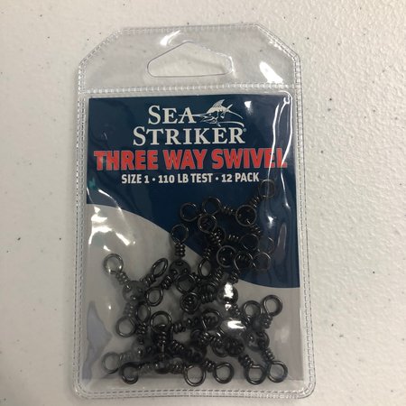Sea Striker Three Way W3B Swivel, Black, 12 pack