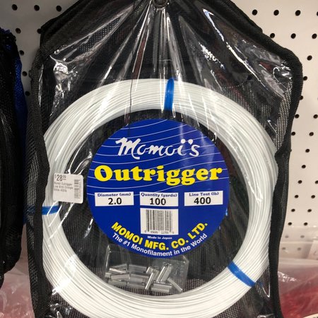 Diamond Outrigger Line With Crimps White 400lb