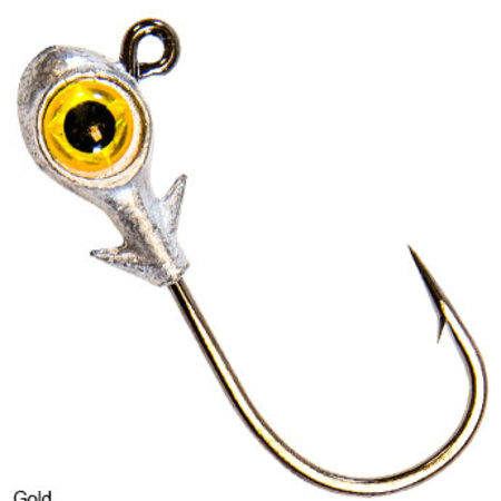 TEFH18-04PK3 Trout Eye Finesse Jigheads 1/8 oz Gold 3 Pack