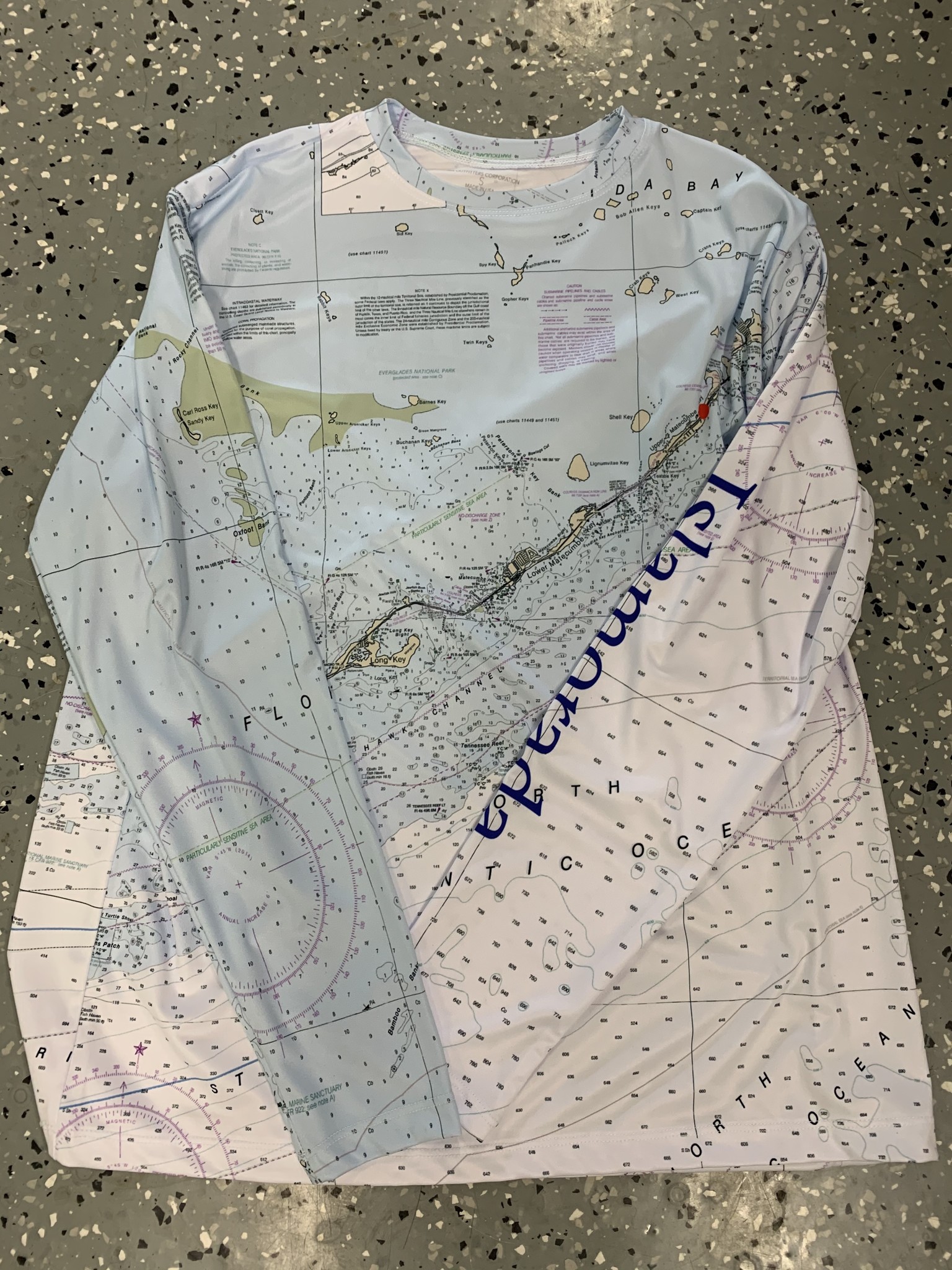 A1A Outfitters Corp. Florida Keys Chart Performance Shirt – Sailfish