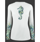 Tackle Center Women's LS UPF Shirt Seahorse with Sleeves
