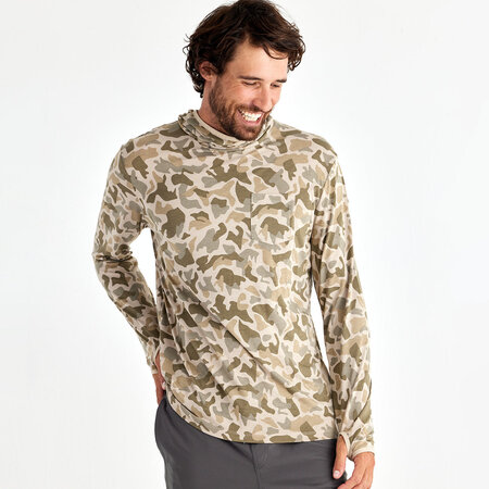 Free Fly Apparel LW Hoody Barrier Island Camo