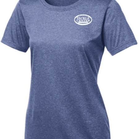 Tackle Center Women's Short Sleeve Fitted T-Shirt Blue