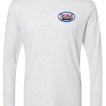Tackle Center Long Sleeve T-Shirt Heather White