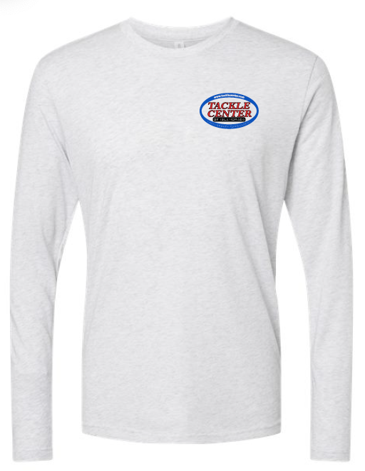 Tackle Center Tackle Center Long Sleeve T-Shirt Heather White